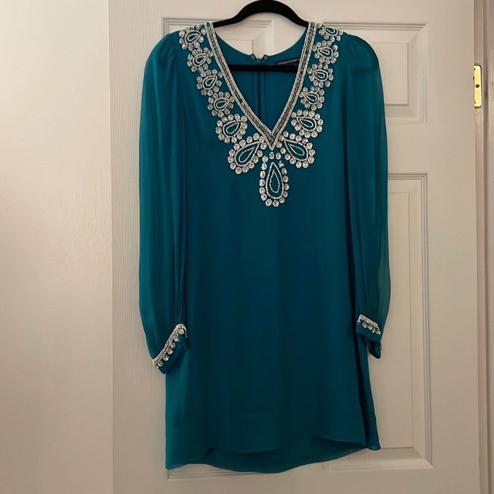 French Connection Emerald Green Special Occasion Mini Dress or Tunic
